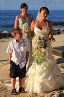 Dan walking his mum down the aisle